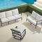 Carlisle 3-pc. Sofa Swivel Set in Onyx Aluminum - Standard, Sand - Frontgate