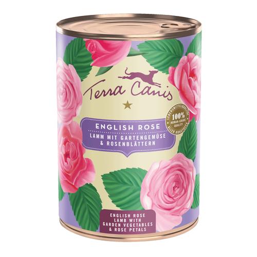 Sparpaket: 12x400g Terra Canis Menü Floralis Englische Rose: Lamm Hundefutter nass