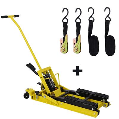 Hydraulic Motorcycle Lift Jack Portable Motorcycle Lift Table with 4 Wheels - 30.80"L * 14.20"W * 28.50"H