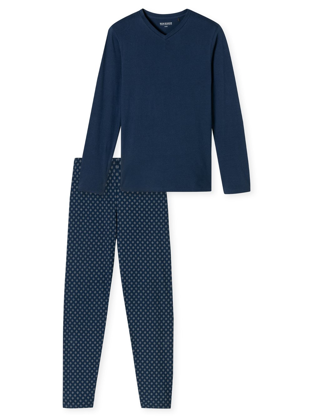 Schiesser Pyjama Herren blau, 102 Image