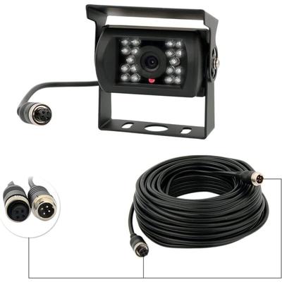 Memkey - Rückfahrkamera 12 V-24 v 4-polig mit 18 IR-LEDs, wasserdicht, Nachtsicht, 4-polig, Kabel