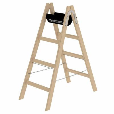 Steigtechnik Sprossen-Stehleiter Holz 2 x 4 Sprossen - 033208 - Günzburger