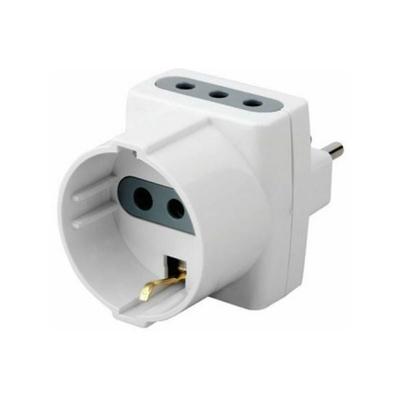 Steckdosenleiste mit zwei 10A 2P+E Seitensteckdosen und einer 10A 2P+E Frontsteckdose Bipass + Image