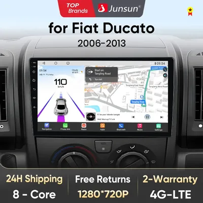 Junsun Android13 Qualcomm 8 Core Wireless CarPlay for Apple Android Car Radio For Fiat Ducato Peugeot 2006-2015 Autoradio GPS FM