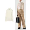C&O&S Women's See-through Slimming High Neck Wool Long Sleeve Bottom Shirt Casual Lace Pullover