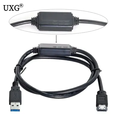 USB 3,0 zu Power Over eSATA DC5V Adapter USB 2,0 zu HDD/SSD/ODD eSATAp Konverter