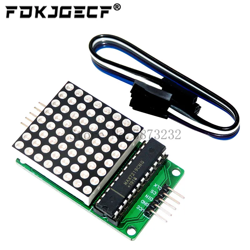 8x8 8*8 max7219 Punkt-LED-Matrix modul mcu LED-Anzeige steuer modul für Arduino 5V-Schnittstellenmodul Ausgangs eingang gemeinsame Kathode Image