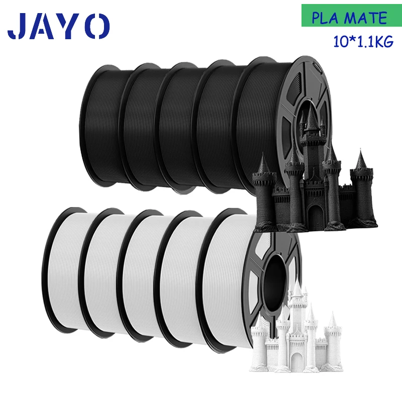 JAYO PLAMETA Filament 5 Rollen/10 Rollen 3D-Drucker 1,75 mm für FDM No Bubble Gute Fluidity 3D-Druckmaterialien aus EU UK US MX AU Image