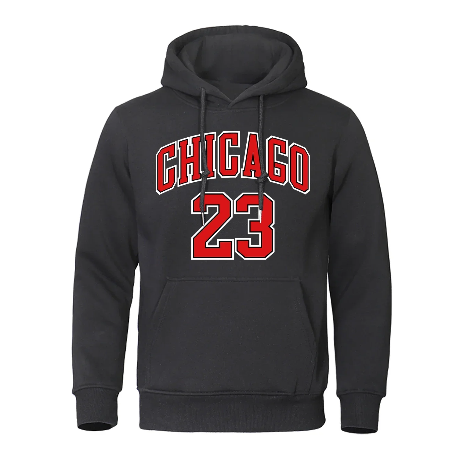 Chicago 23 Trikot Buchstaben Nummer Muster Hoodie Männer Mode Hip Hop Pullover Hoody O-Neck Street Sweatshirt Tasche Fleece Hoody