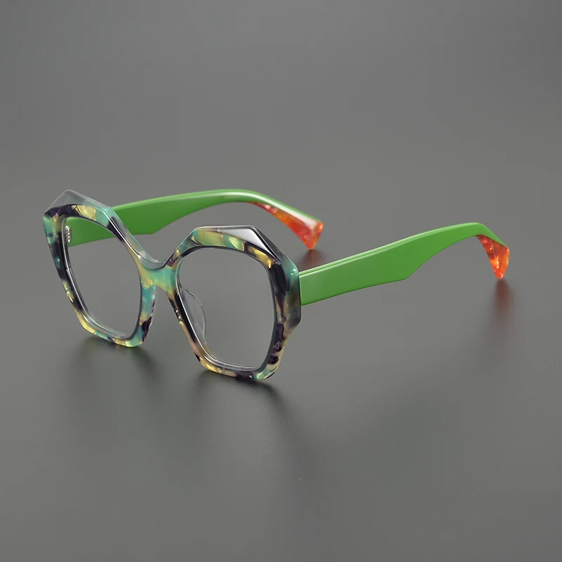 Acetat unregelmäßige Rahmen Herren und Damen hochwertige optische Rahmen farblich abgestimmte Luxusmarke macht Brillen Image