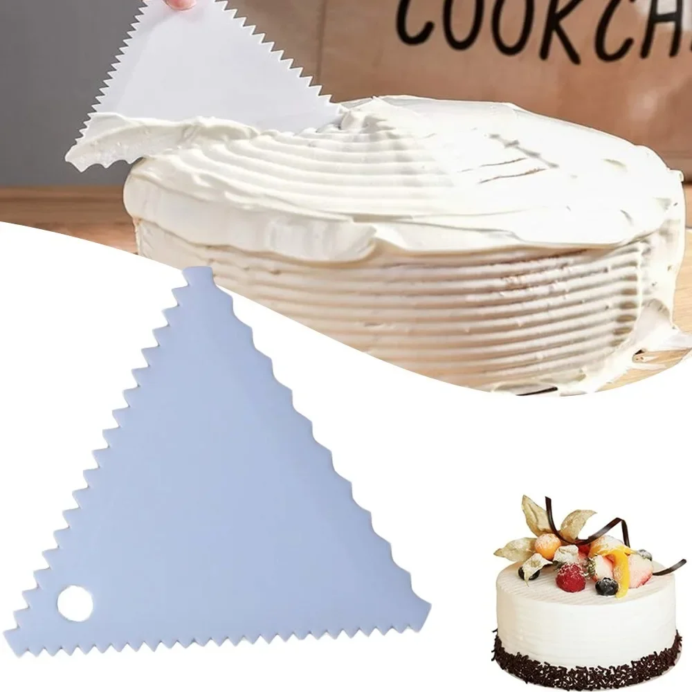 Kunststoff Kuchen Schaber Fondant Schaber Spatel Kuchen Messer Backen Spachtel Slicer Gebäck Schneider Werkzeuge DIY Backen Gebäck Werkzeuge Image
