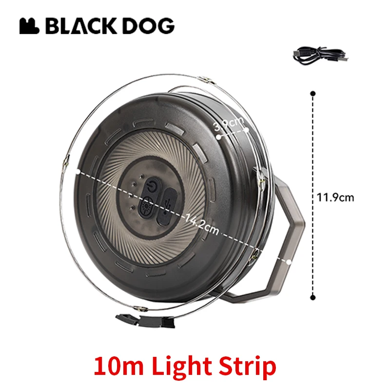 Nature hike Black dog 10m Lichtst reifen Outdoor Camping Zelt Party Dekoration LED Laterne wasserdichte wiederauf ladbare Lampe Beleuchtung Image