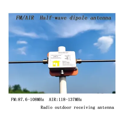 DESHIBO Multifunktions-Dipolantenne FM/AIR UHF VHF RX TX Für Malahit TEF6686 Tecsun Radio ICOM/AOR-Empfänger, Walkie-Talkie