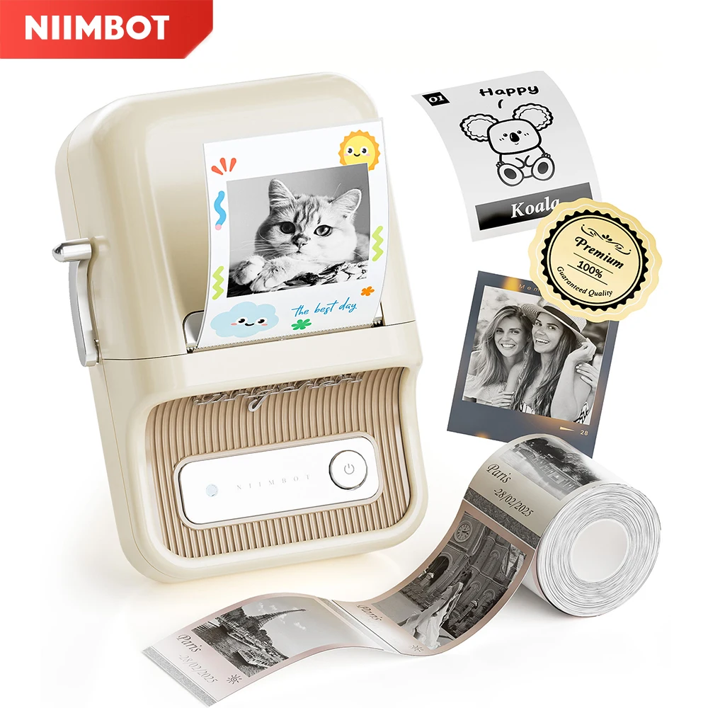 Niimbot B21 Pro Etikettendrucker 300dpi Kabelloser Drucker 20-50mm Druckbreite für Fotos Notizen Geschäft Heim Büro Image