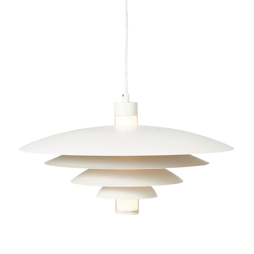 Lustre en métal blanc - H160 cm