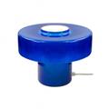 Lampe à poser en verre bleu