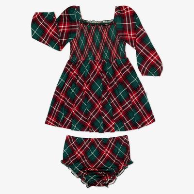 Fireside Plaid Smocked Dress with Bloomer - 18-24 months