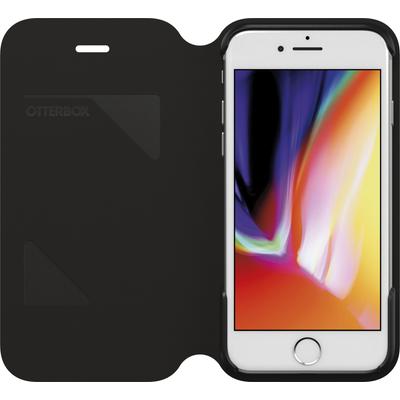 OTTERBOX Smartphone-Hülle "Strada Via Hülle fürApple iPhone SE (3rd/2nd gen)/8/7" Hüllen stoßfest, sturzsicher, dünn, schützende Folio-Hülle mit Kartenhalter Gr. iPhone 7 / 8-iPhone SE (2020), schwarz