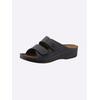 Pantolette FRANKEN-SCHUHE, Damen, Gr. 37, blau (dunkelblau), Lederimitat, sportlich, Schuhe