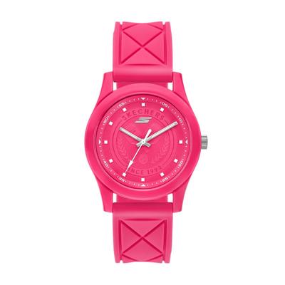 Skechers Women's Pickleball Dial Quilt Watch | Pink | Silicone