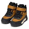 Winterboots GEOX "J TREKKYUP BOY B ABX", Kinder, Gr. 38, schwarz (ocker, schwarz), Lederimitat, Textil, kontrastfarbene Details, casual, Schuhe, Klettstiefel, Snowboots, Winterstiefel mit Klettverschluss