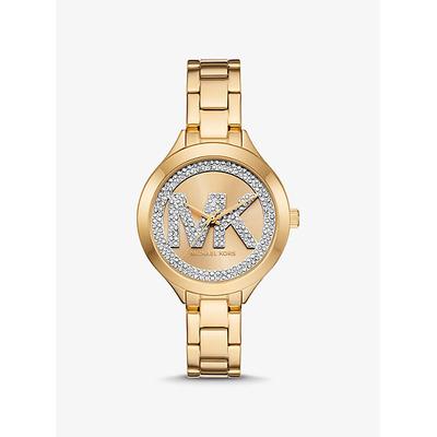 Michael Kors Aspyn Gold-Tone Pavé Watch Gold One Size