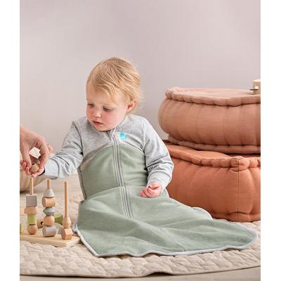 Love To Dream Long Sleeve Sleep Bag Organic Cotton Fleece Mild, 6-18 M - Olive Marl