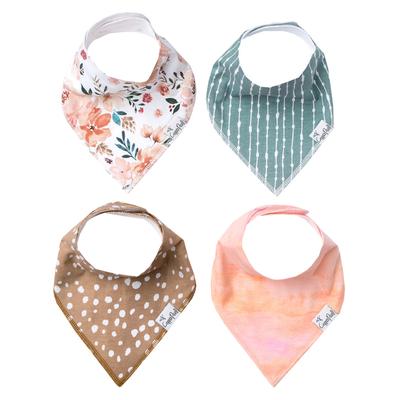 Copper Pearl Baby Bandana Bibs, 4 Pack - Autumn