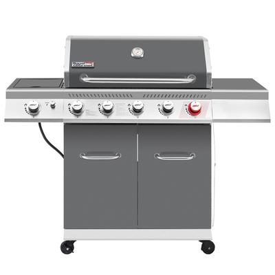 Royal Gourmet Deluxe 5-Burner Gas Grill with Sear Burner and Side Burner Grey