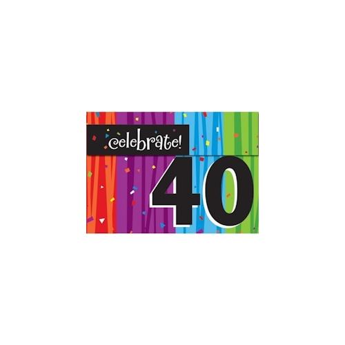 40. Geburtstag Einladungskarten