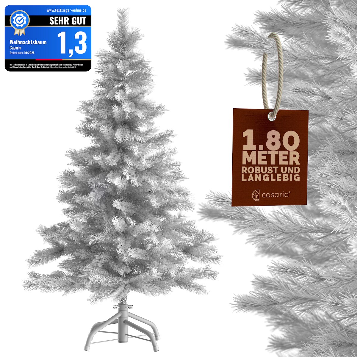 Casaria Weihnachtsbaum 180cm weiß Image
