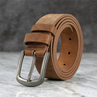 TEMU Men's Sleek Alloy Pin Belt - & Stylish For Casual Wear, Dates, And Parties