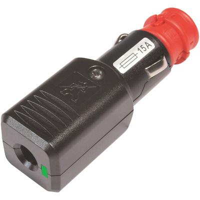 Universalstecker ng 15A led mit Zugentlastung mit Sicherung, 12-24 Volt Belastbarkeit Strom m Image