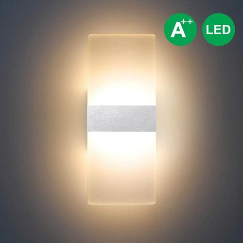 Led Wandleuchte Innen/Außen Wandleuchten Modern Wandlampe Wandbeleuchtung Treppenhaus Flur Warmweiß