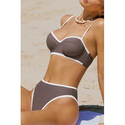 Colorblock Sweetheart Underwire Bikini Top & Cheeky High Leg Bottoms Set