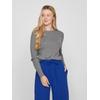 Rundhalspullover VILA "VICOMFY O-NECK L/S KNIT TOP/SU - NOOS", Damen, Gr. M (38), grau (medium grau melange), Rippstrick, Obermaterial: 51% Viskose, 27% Polyester, 22% Polyamid, meliert, casual, normal, Rundhals, Langarm Rippstrickbündchen, Pullover