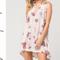 Free People Dresses | Free People Tree Swing Cream Floral Trapeze Swing Dress Medium | Color: Cream/Pink | Size: M