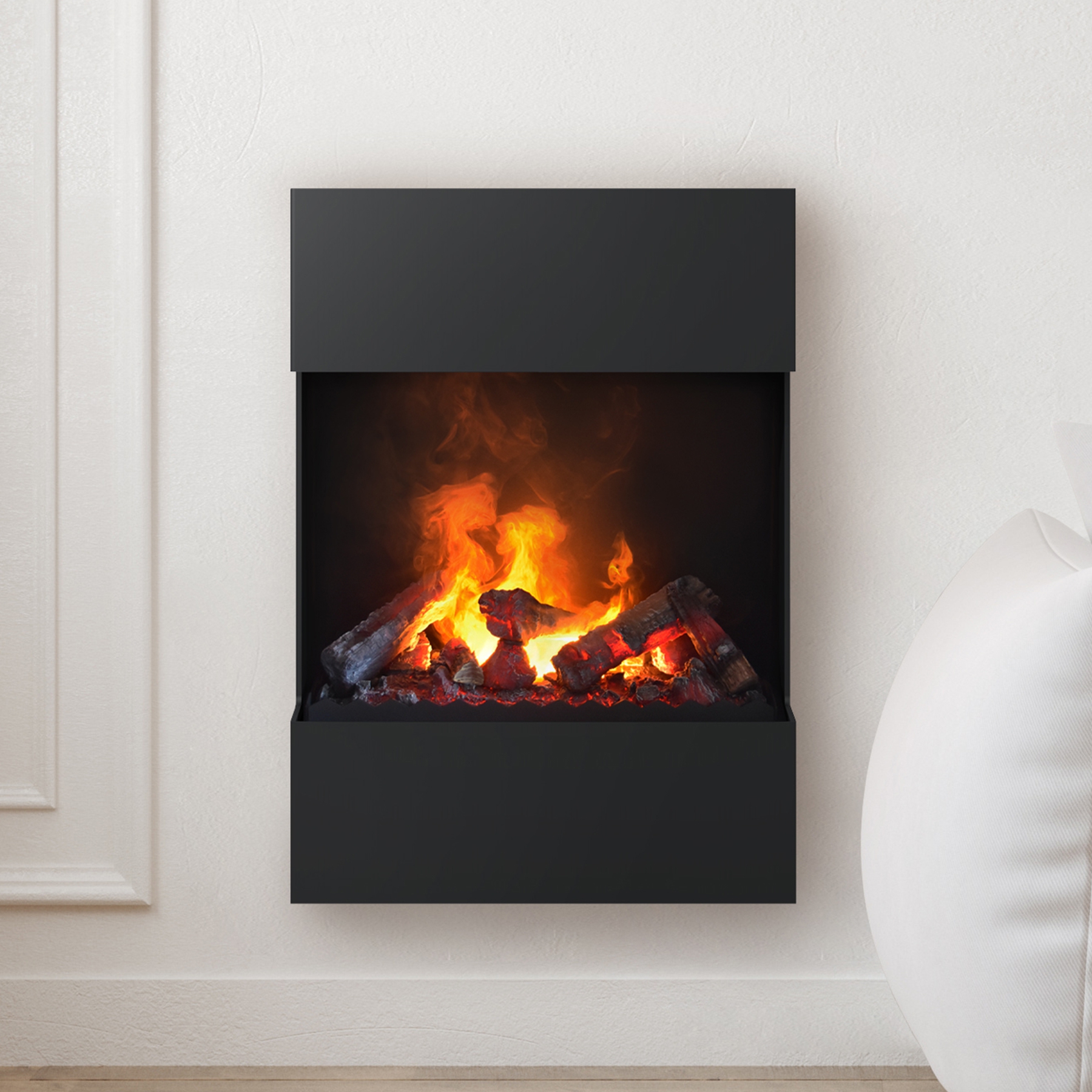 muenkel design Trix, Modell 2024 [Elektrokamin Opti-myst]: Schwarz-grau - 820 - Mit Heizung Image