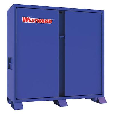 WESTWARD 499N09 WESTWARD Jobsite Box Cabinet, Blue, 48.3 cu ft, 60" W x 28" D x