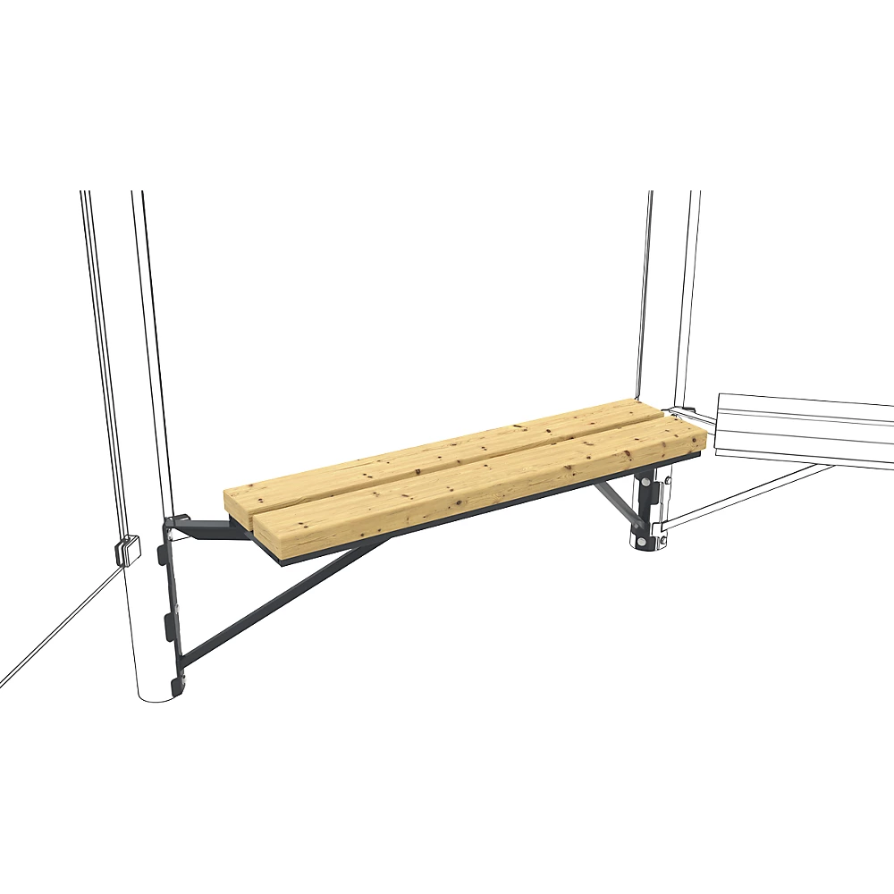 Banc pour abri style pavillon WSM