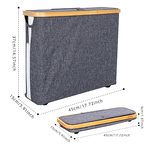 Toilettenpapierkorb mit Deckel großes Fassungsvermögen einfach zu installierender Toilettenpapier-Aufbewahrungsorganizer Mehrzweck-Toilettenpapierhalter Image
