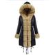 Women's Faux Fur Coat Warm Breathable Pocket Fur Collar Faux Fur Trim Fleece Lined Casual Plain Vacation Street Daily Wear Going out Open Front Long Hoodie Regular Fit Long Sleeve Outerwear Black
