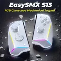 Controller RGB wireless EasySMX S15 L/R Joypad compatibile con Nintendo Switch/OLED, giroscopio a 6 assi, effetto Hall meccanico