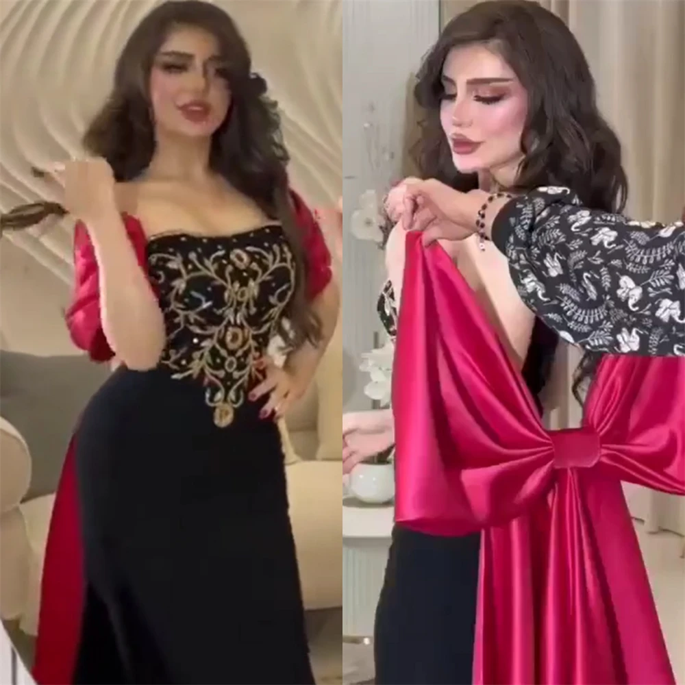 Customized Sparkle Strapless Sheath Cocktail Flowers Draped S Occasion Evening Gown Robes De שמלות נשף