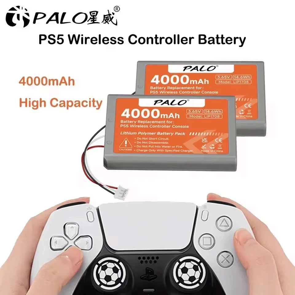 PALO PS5 Controller Battery PS5 Rechargeable Batteries for Sony Playstation 5 LIP1708 DualSense Game Controller CFI-ZCT1J ZCT1W