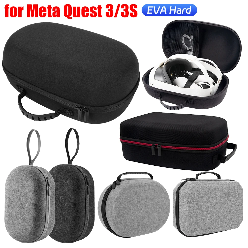 Tragbare Trage tasche für Meta Quest 3 Reisetasche vr größere Kapazität Aufbewahrung tasche für Quest 3 Schutz Eva Tasche vr Zubehör Image