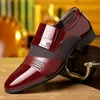 Klassische Business-Kleid-Herrenschuhe, formelle Slip-On-Kleiderschuhe, Herren-Oxfords, Schuhe, elegante Lederschuhe für Herren, Loafer, Weinrot