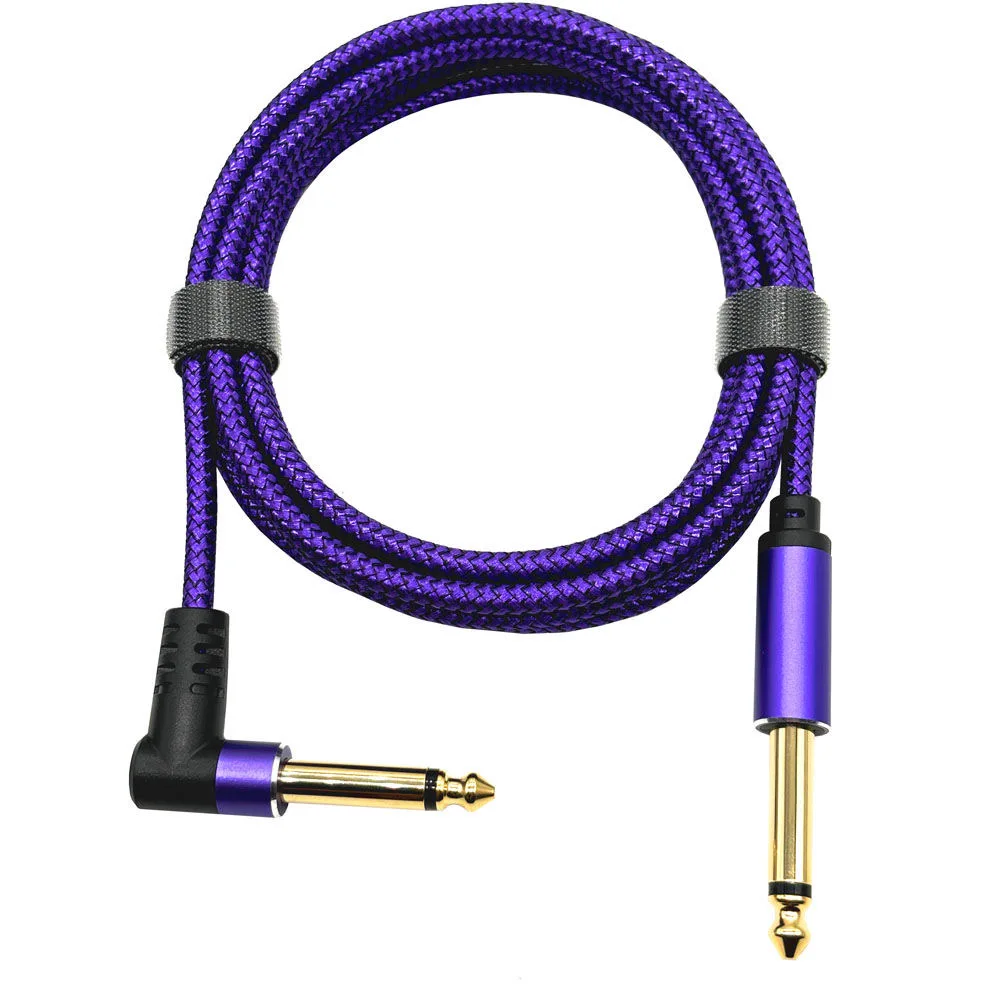 6,35 mm bis 6,35 mm Gitarrenkabel, 0,5 m, 1 m, 2 m, 3 m, 5 m, 8 m, 10 m, 15 m, professionelles Drahtverstärkerkabel, Instrumentenkabel für E-Gitarre Image
