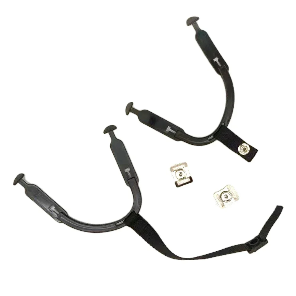1 Satz Hockey helm Kinnriemen mit 2 Edelstahl-Druckknöpfen Hockey-Ohr schlingen Reparatur satz für Eishockey helm Image