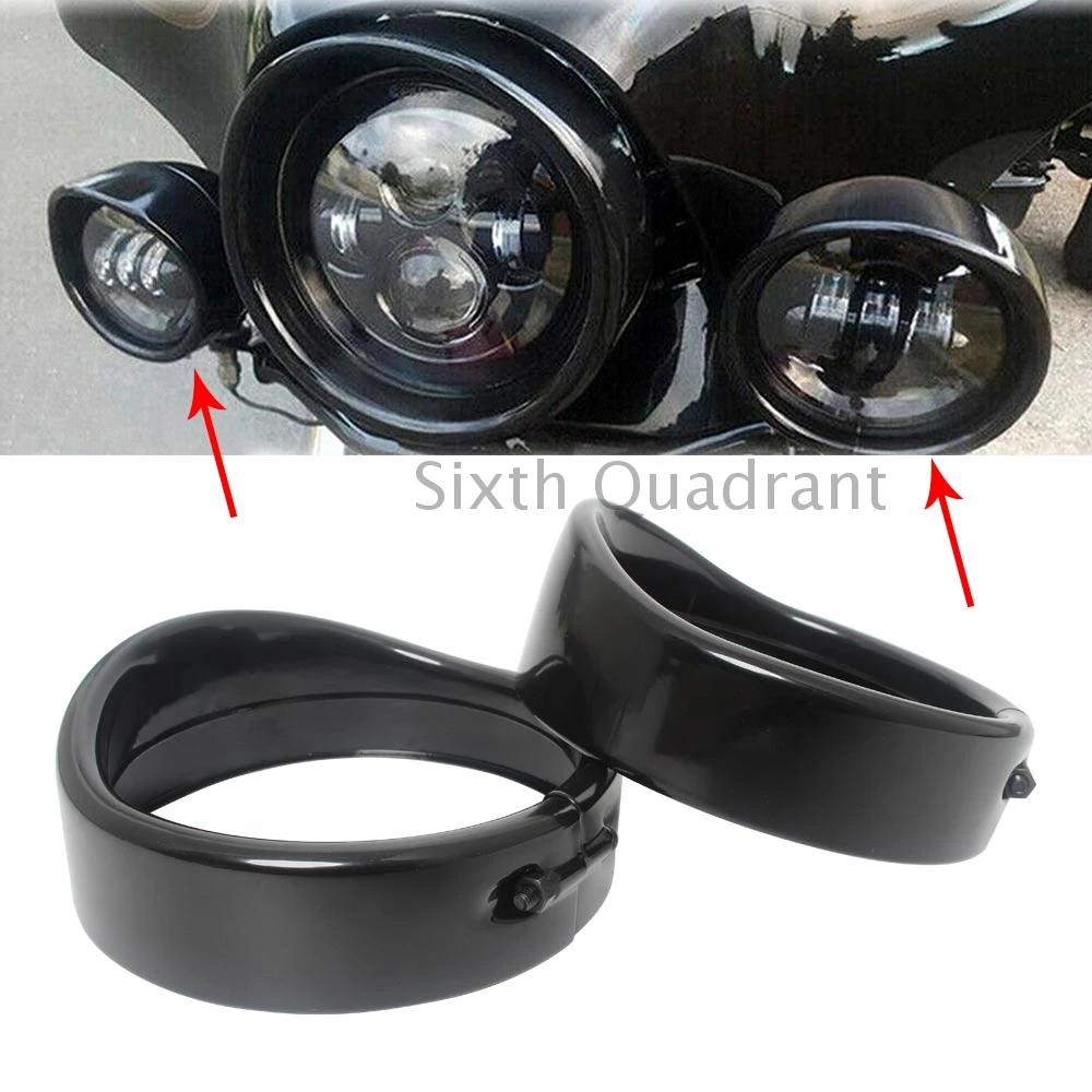 Neues 4.5 "Pass licht Zierring Visier für Harley-Davidson Electra Glide Road King Street Glide Spezial Trike Flhx Flhxs Flhxxx